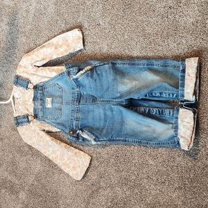 Oshkosh Floral Overall Set - 24month